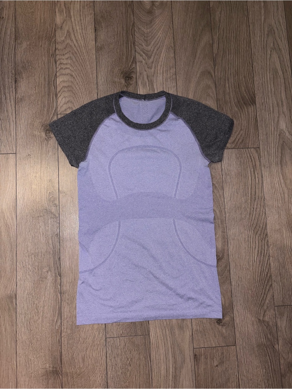 lululemon athletica Lavender and Charcoal Short Sleeve Tee